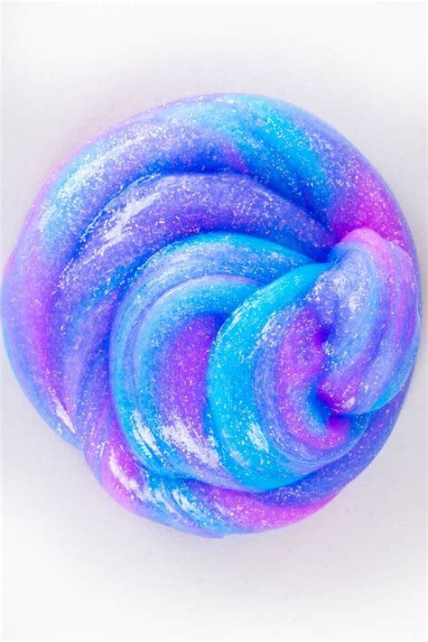 Glitter Glue Slime Just Two Ingredients with Easy Clean Up! - Eating Richly