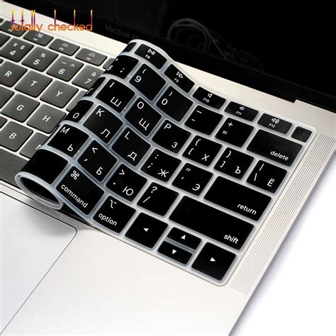 Russian Keyboard Cover Laptop Protector for Newest MacBook Air 13 Inch 2018 Release A1932 with ...