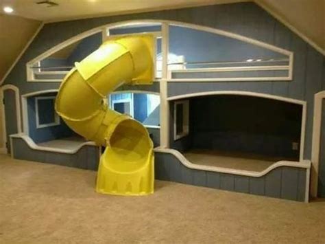 Cool And Cute Kids Bedroom Ideas For Boys 27 | Bunk bed with slide, Kids bunk beds, Bunk beds
