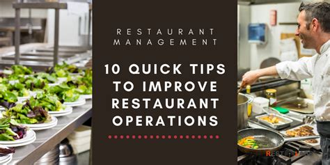 Restaurant Management: 10 quick tips to improve restaurant operations