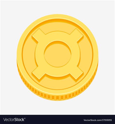 Generic currency symbol on gold coin Royalty Free Vector