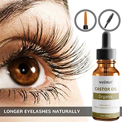 Eyelash Growth Essential Oil Pure Organic Castor Oil For Eyelashes Stimulate Cold Extraction ...