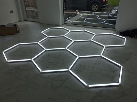 DIY Plug-in Hexagonal LED Ceiling Detailing Lights KL-L300B-SW Silver ...