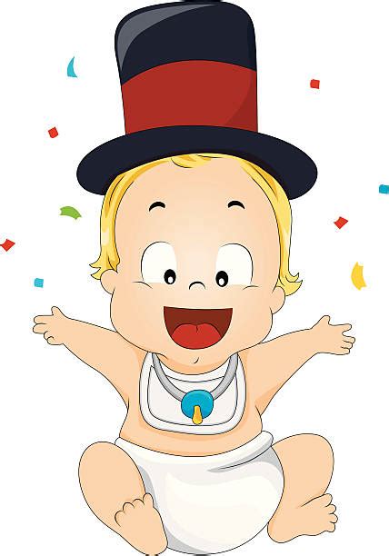 Best Baby New Year Illustrations, Royalty-Free Vector Graphics & Clip ...