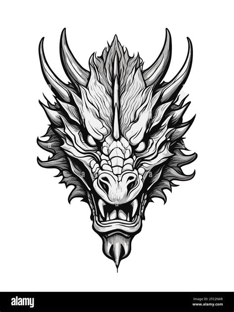 Dragon head drawing hi-res stock photography and images - Alamy