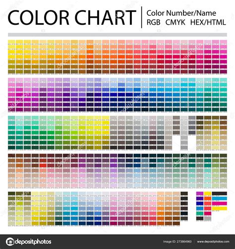 Color Chart. Print Test Page. Color Numbers or Names. RGB, CMYK ...