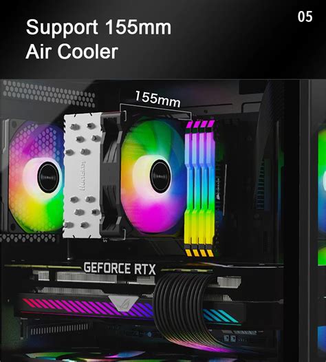 Hot Sale Atx Gaming computer Cases Towers Transparent Water Air Cooled Homemade Rgb Light Tower ...