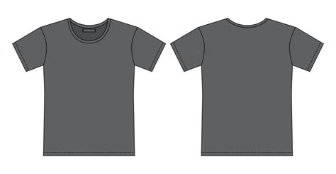 Blank t shirt outline sketch. Grey color. Apparel t-shirt CAD design. Isolated technical fashion ...