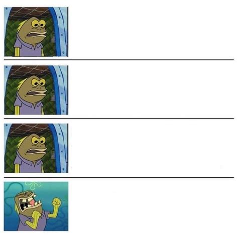 sponge bob square pants fish Blank Template - Imgflip