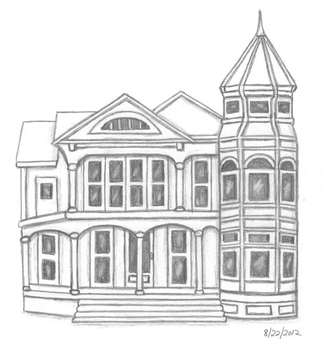 Sketches and Things: Victorian House -- Pencil