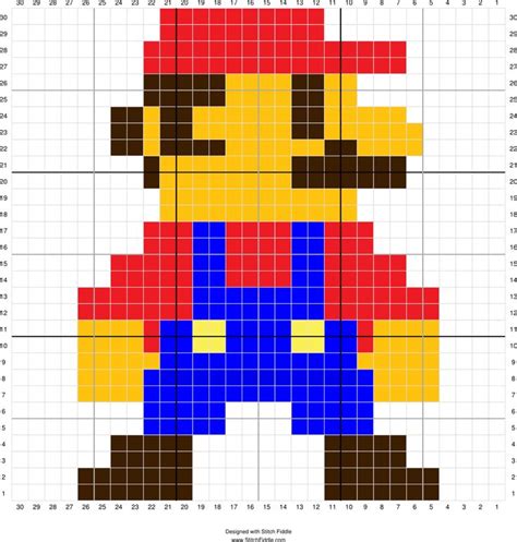 8_bit_mario_by_raivcesleinadnayr-d3b6hpi | Cross stitch pattern maker, Cross stitch, Stitch