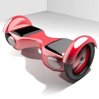 Two Wheel Hoverboard - 3D Model by faizal3DX