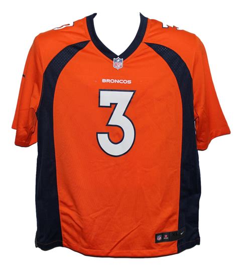 Russell Wilson Signed Denver Broncos Orange Nike XL On Field Jersey FAN ...