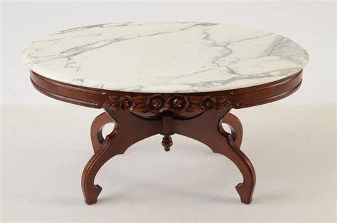 Victorian Style Marble-Top Coffee Table | EBTH