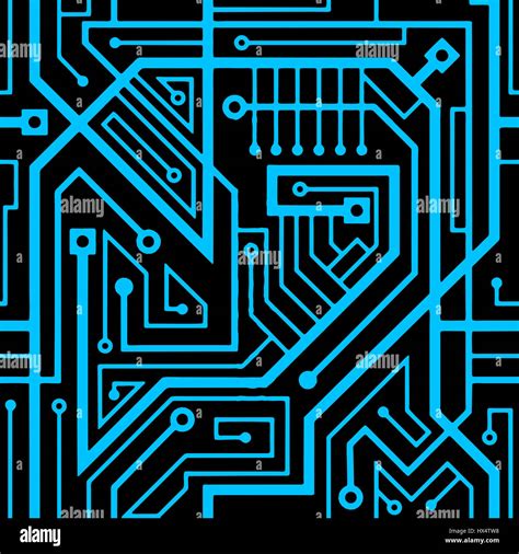 Computer circuit board seamless pattern Stock Photo - Alamy