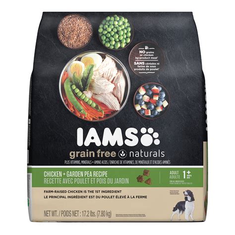 Iams Grain Free Naturals Adult Dog Chicken And Garden Pea Recipe Dry ...