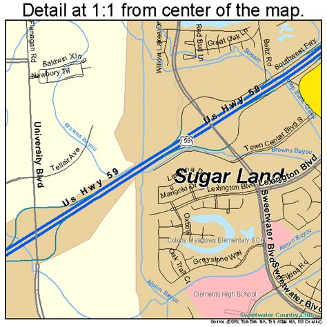 Sugar Land Texas Street Map 4870808