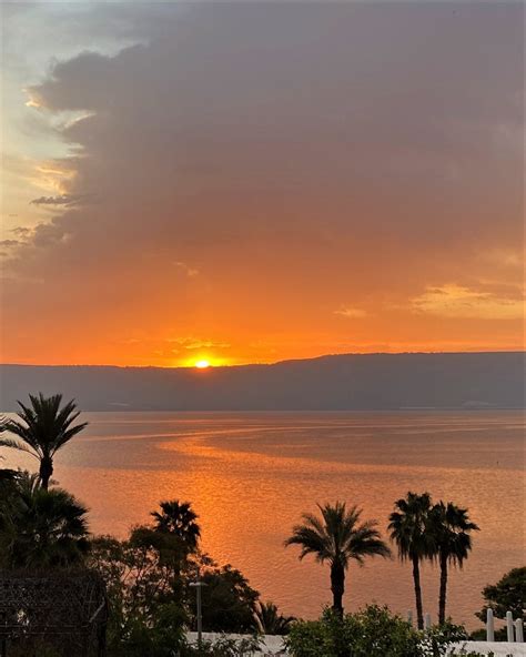 Sunrise was seen at the Sea of Galilee, Israel in 2020 | Most haunted ...