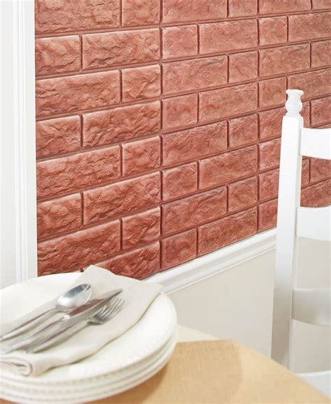 Sets of 6 Faux Brick Wall Tiles | Faux brick walls, Faux brick, Brick wall tiles