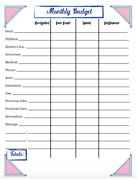 Free Budgeting Printables: Expense Tracker, Budget, & Goal-Setting