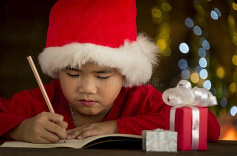 Children are Writing Letters To Santa Stock Image - Image of people ...