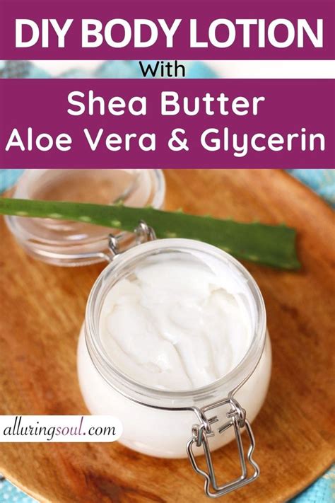 DIY Body Lotion With Shea Butter, Aloe Vera And Glycerin | Recipe in 2021 | Diy body lotion, Diy ...