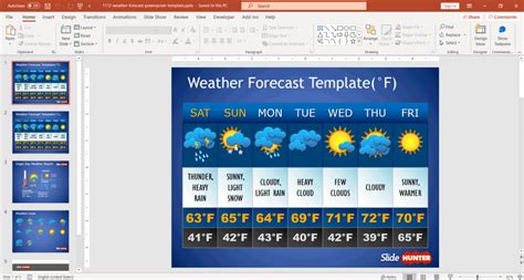 Free Weather Forecast PowerPoint Template & Presentation Slides