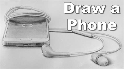 Learn to draw a mobile phone cellphone time lapse drawing lesson - YouTube