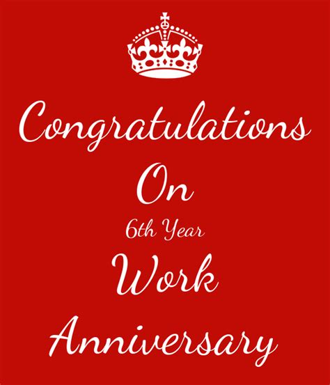 Congratulations On 6th Year Work Anniversary Poster | saurabh | Keep Calm-o-Matic