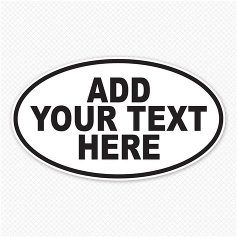 Oval Bumper Sticker Abbreviations | Custom Oval Bumper Stickers