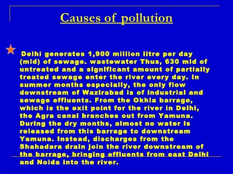 Pollution in river yamuna