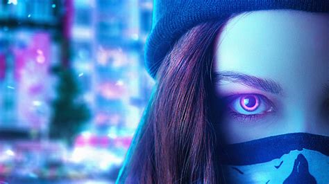 1920x1080 Neon Eyes Girl 4k Laptop Full HD 1080P ,HD 4k Wallpapers,Images,Backgrounds,Photos and ...