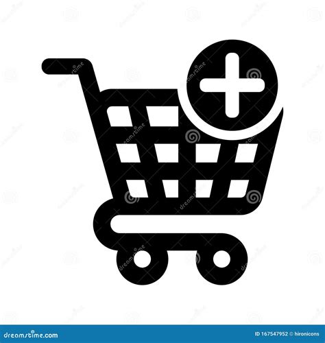 Add To Cart Icon, Adding Shopping Cart Stock Illustration - Illustration of sale, symbol: 167547952