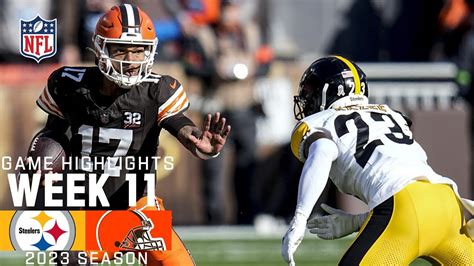 Pittsburgh Steelers vs. Cleveland Browns | 2023 Week 11 Game Highlights ...