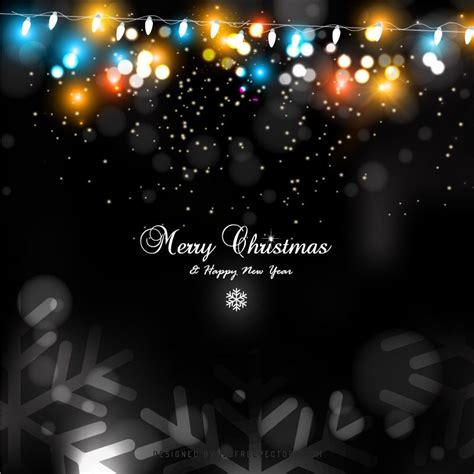 Black Christmas Lights Background Template | Christmas lights background, Light background ...