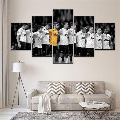 Manchester United Legendary Team Soccer – 5 Panel Canvas Art Wall Decor – Canvas Storm