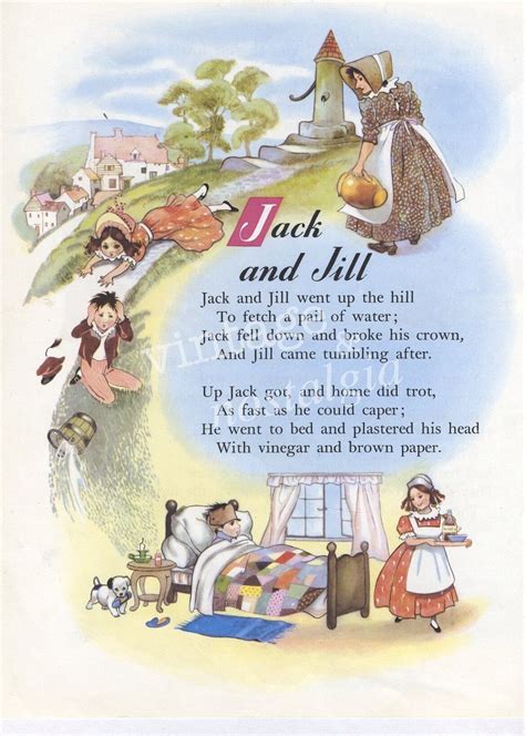 Jack And Jill Nursery Rhyme Printable