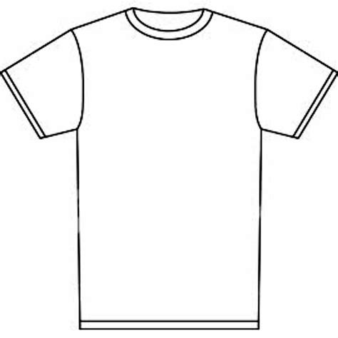 Blank T Shirt Template For Colouring - ClipArt Best