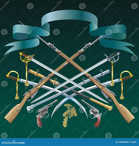 Military attributes stock vector. Illustration of infantry - 16849963