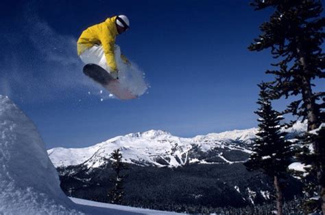 Snowboarding Whistler Mountain Whistler British Columbia Canada