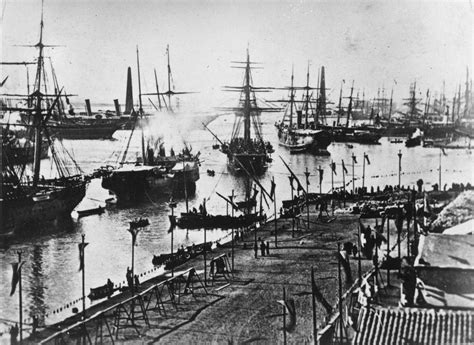 1869 - Opening of the Suez channel | Suez, Fleet of ships, Photographic prints