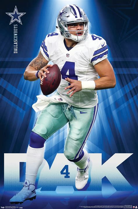 NFL Dallas Cowboys Dak Prescott Wall Poster Nepal | Ubuy