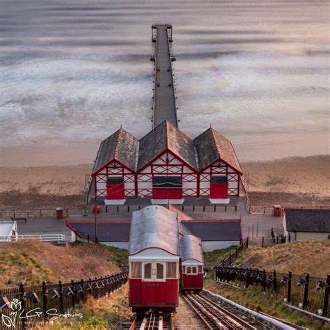 Saltburn Cliff Lift Sunrise Photo Slate - The North Yorkshire Gallery