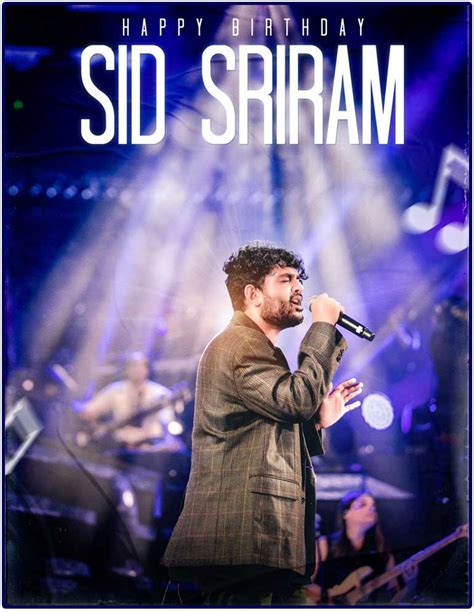 Happy Birthday To Soulful Singer Sid Sriram | cinejosh.com