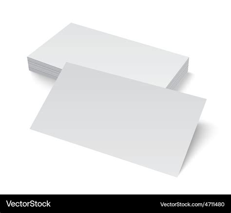 Stack of blank business card on white background Vector Image