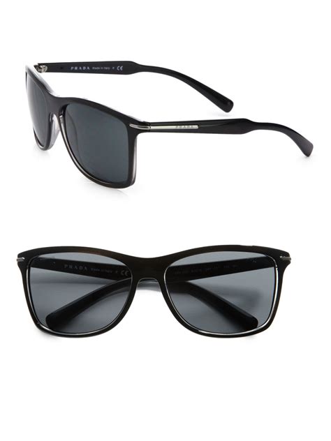 Lyst - Prada Arrow Wayfarer Sunglasses in Black for Men