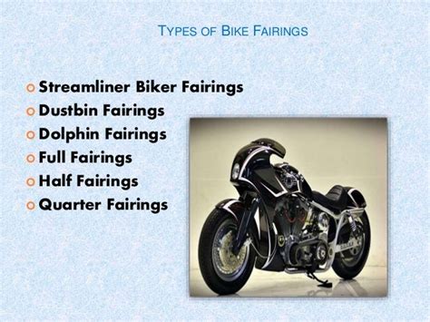 Motorcycle fairings and types of bike fairings