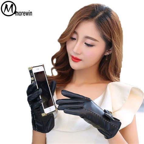 Women PU Leather Touch Screen Gloves Autumn Driving Gloves Womens ...