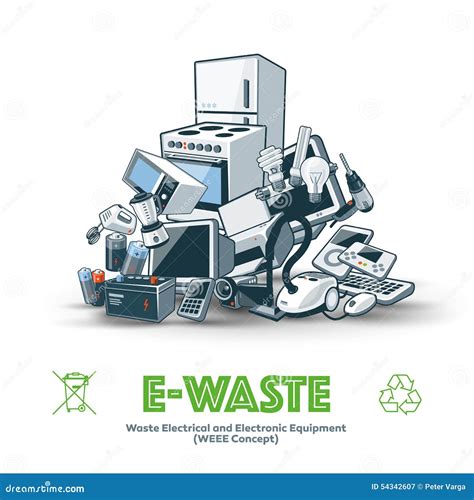 E-waste Pile Vector Illustration | CartoonDealer.com #90246252