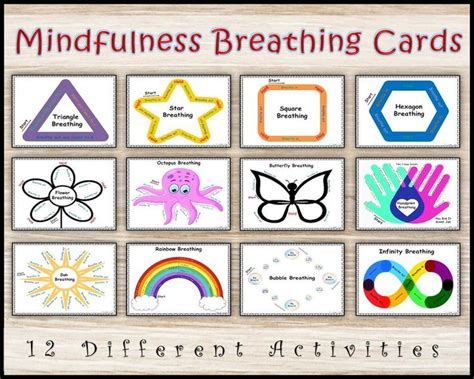 Mindfulness Breathing Exercises Activities Cards for Kids, Finger Tracing, Calm Down Activity ...